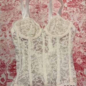 Elegant Lace Bustier Top